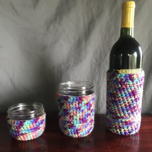 Bottle/Jar/Candle coozy sleeve set